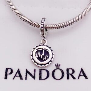 Pandora Atlanta Georgia Peach Dangle Charm Pendant, S925 Sterling Silver Jewelry